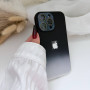 Стильний чохол градієнт чорний-білий на iPhone 16 Pro Max з логотипом з захистом камери